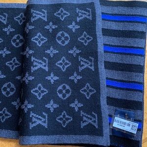 LV wool stripy scarf